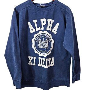 Alpha Xi Delta Size Medium Men's Sweater Crew Neck Comfort Colors